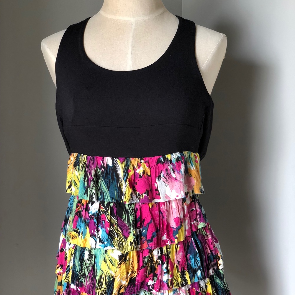 Twenty one ruffle colorful dress sz. S